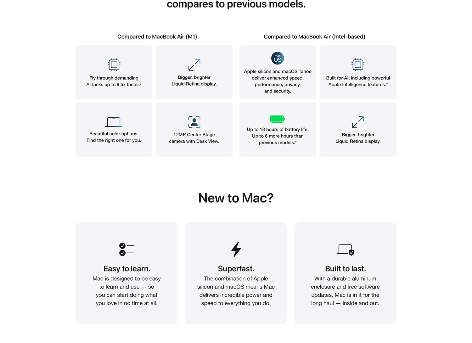 MacBook Air with M5 productivity and continuity showcase displaying macOS multitasking tools, Live Translation, customizable controls, Spotlight search, and seamless integration between Mac and iPhone.